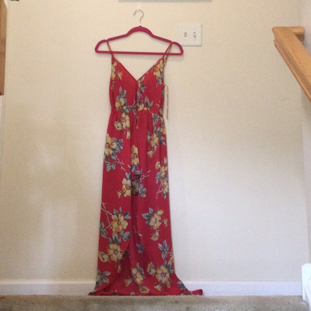 Floral High Low Romper